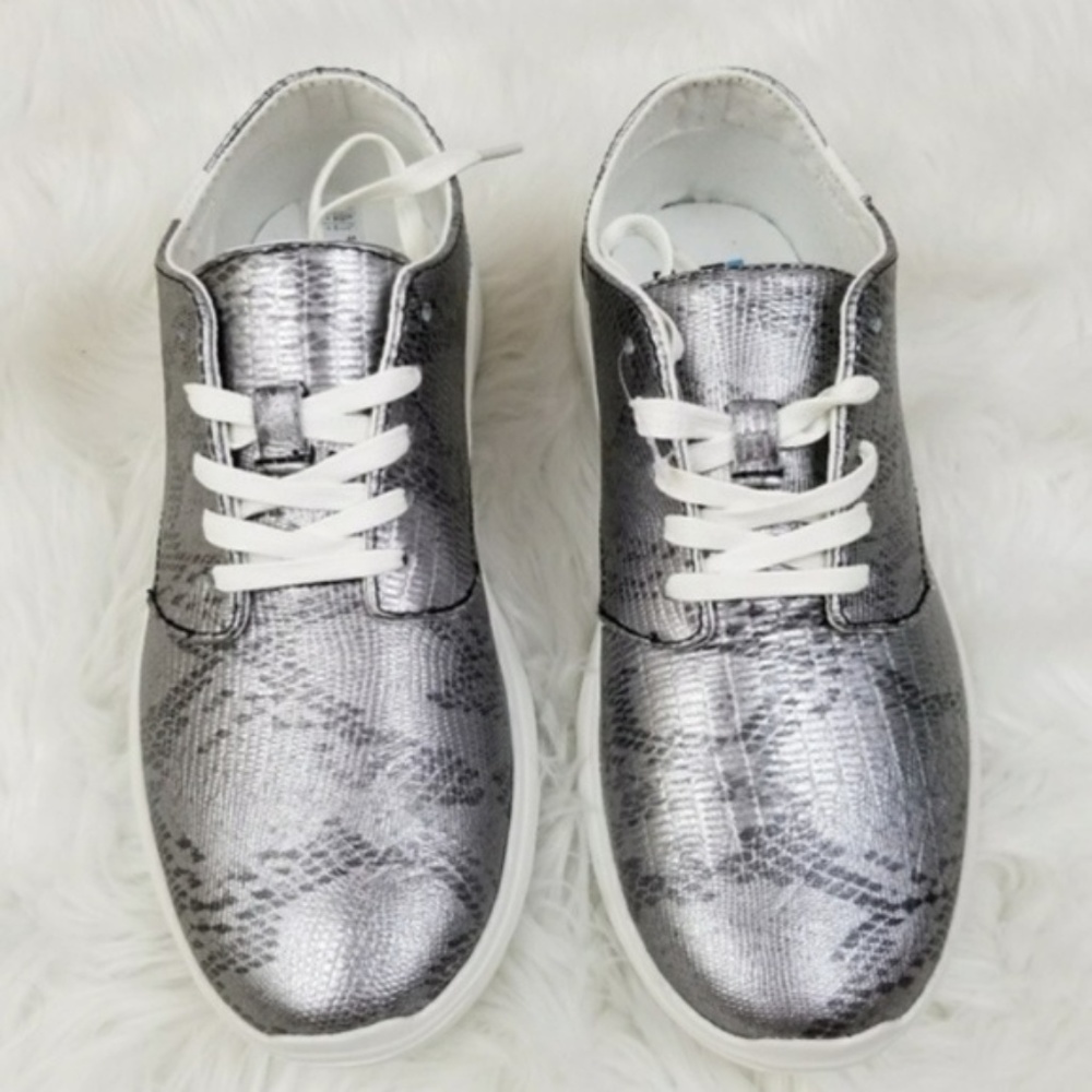 Vans Disco Python Shoes Silver Glitter Shoes 9 NIB